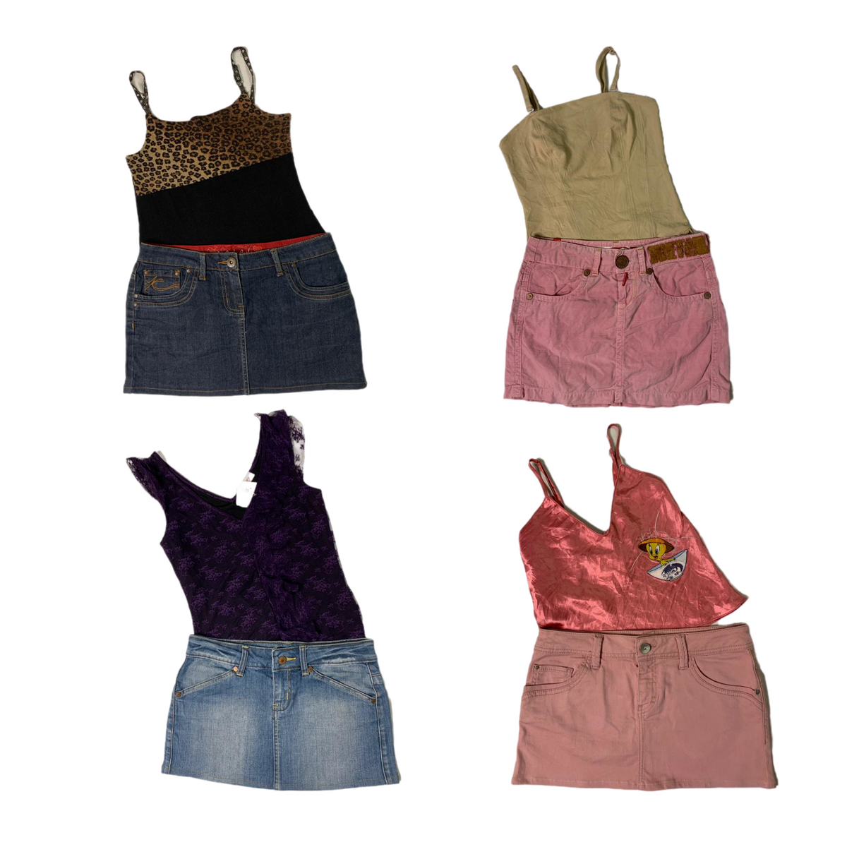 SS-B- 771- Y2K TOP Y2K MINI SKIRT Bundle - 10 Pieces