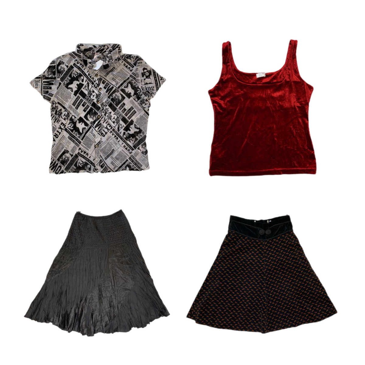 SS-B- 799- Y2K TOP Y2K SKIRT Bundle - 12 Pieces