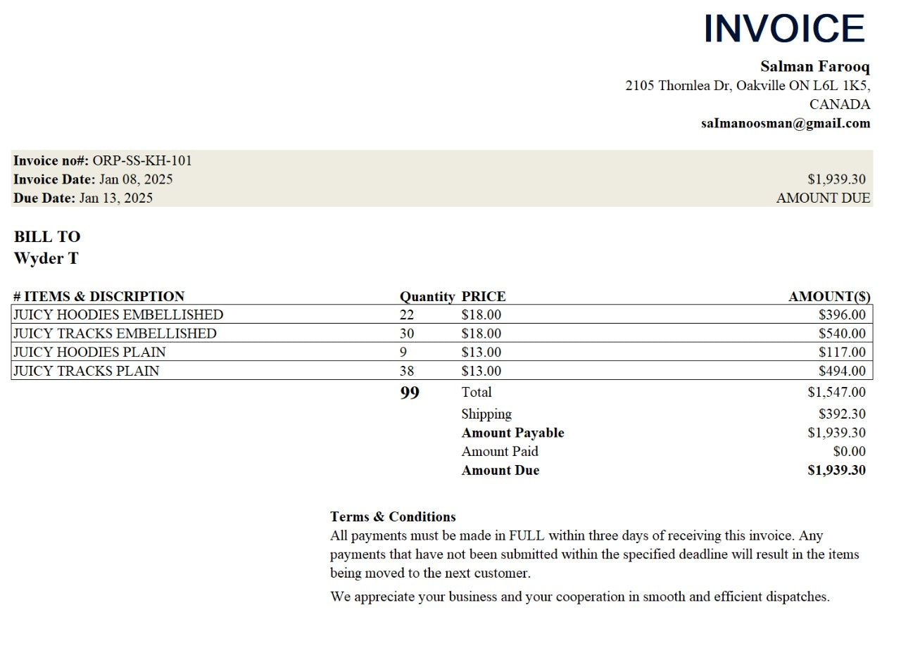 Wyder T Bundle- 99 Pieces