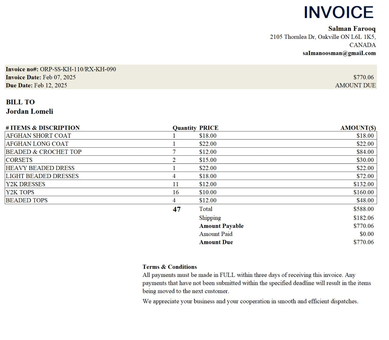 Jordan Lomeli Bundle- 47 Pieces