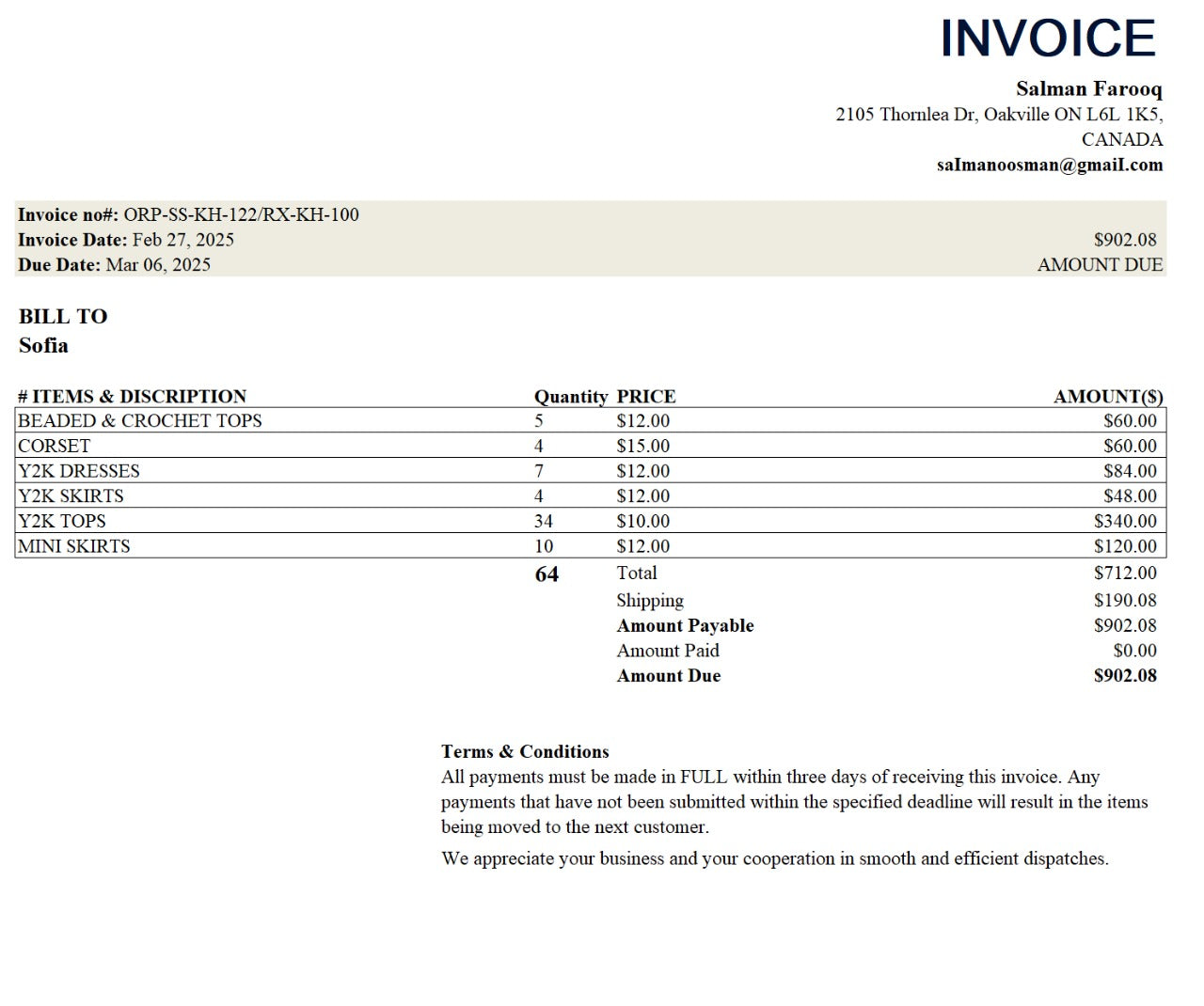 Sofia Bundle- 64 Pieces