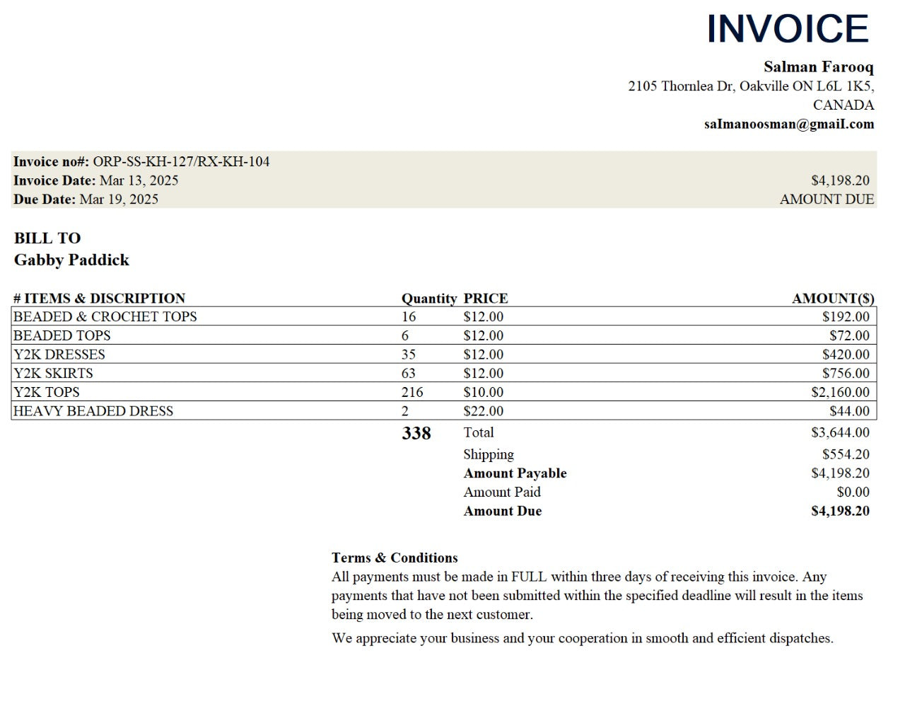 Gabby Paddick Bundle- 338 Pieces