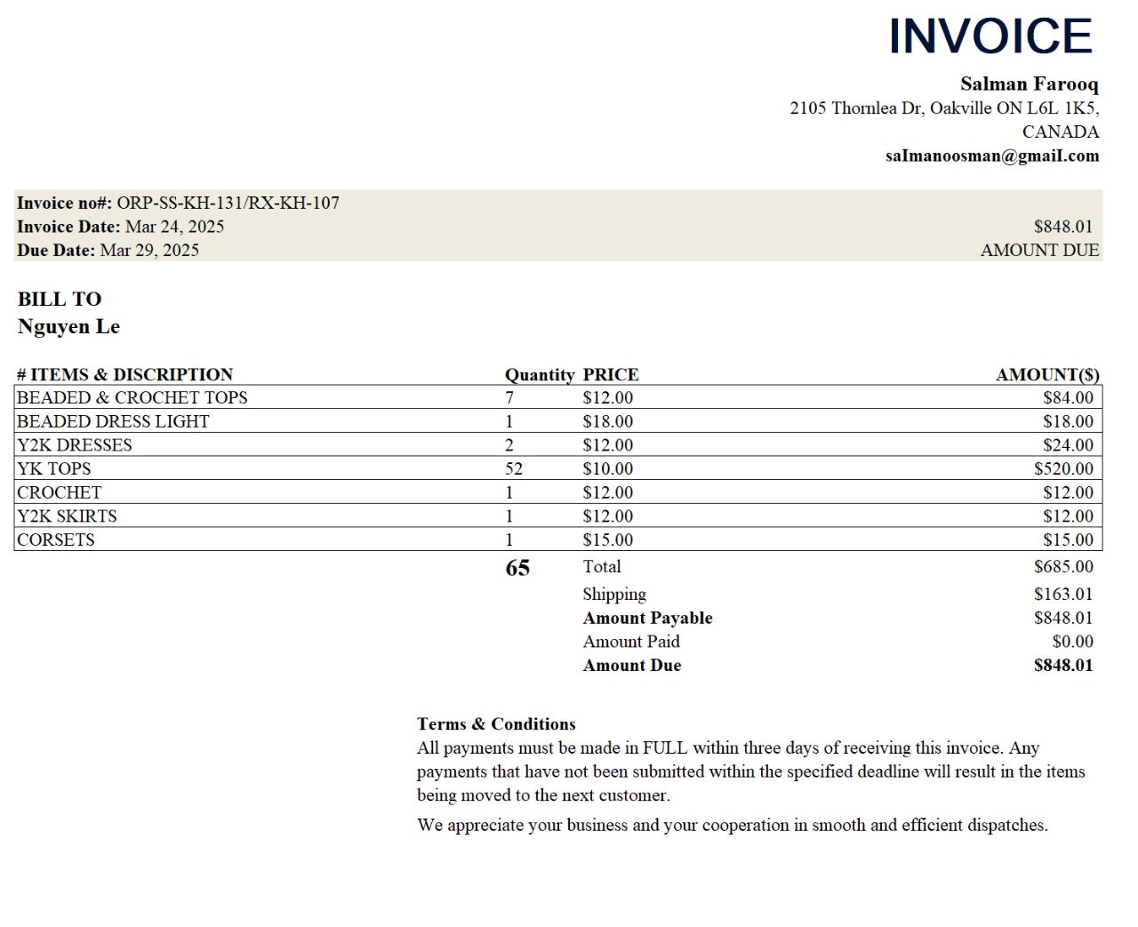 Nguyen Le Bundle- 65 Pieces