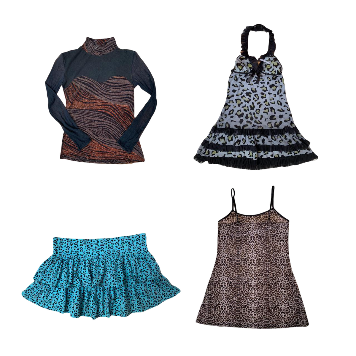 Jungle Fever- Animal Print Y2K Tops, Dresses, Skirts Mix