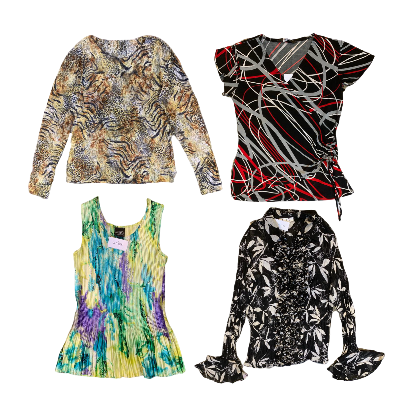 RX-B- 1056 - COLOURFUL PRINTED TOPS Bundle - 10 Pieces