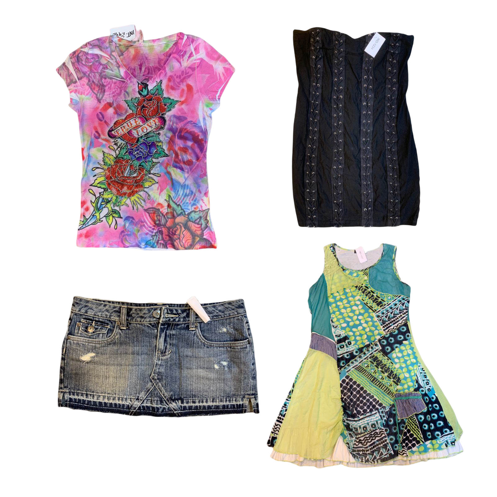 RX-B- 1060 - Y2K GRUNGE TAHNKS DRESSES Bundle - 10 Pieces