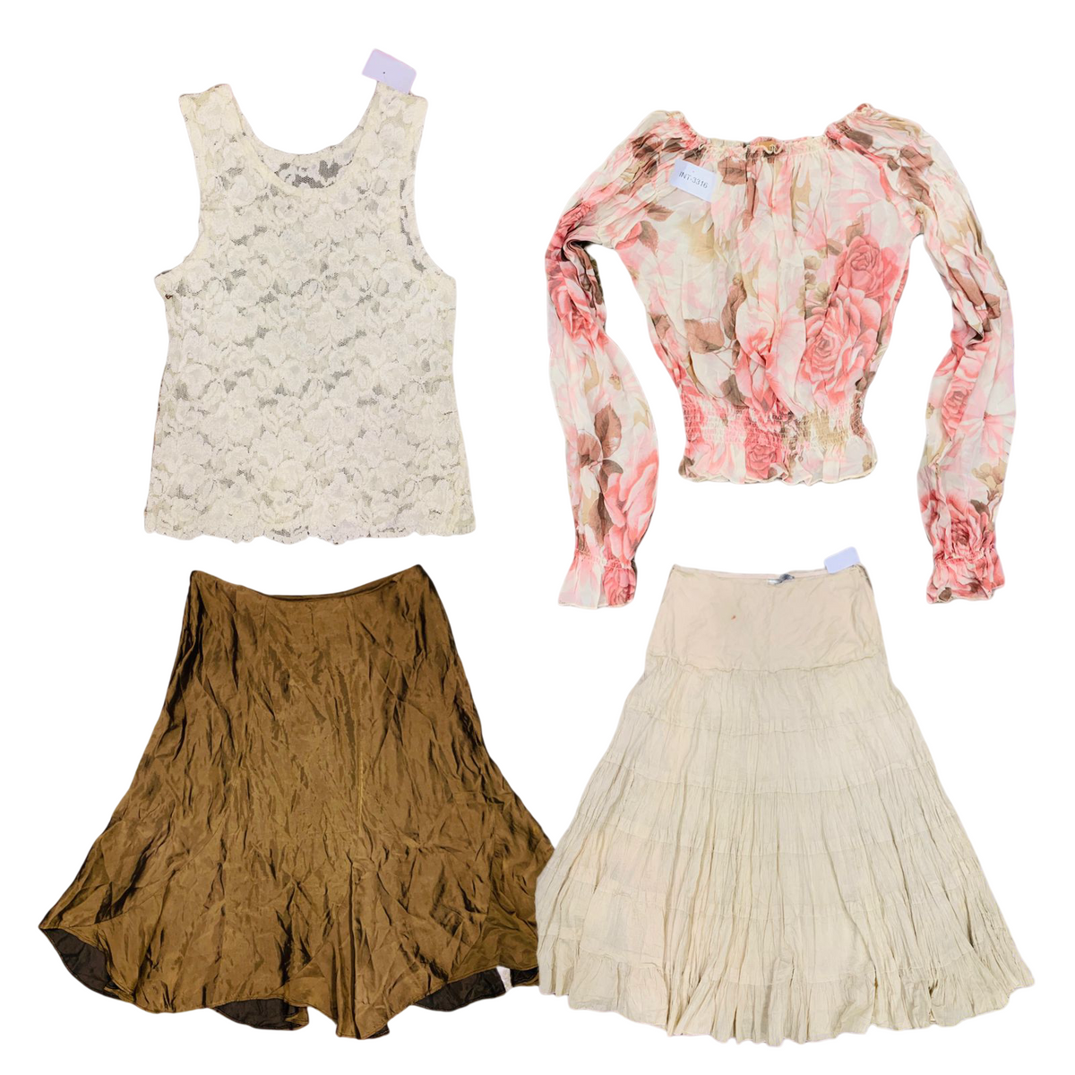 RX-B- 1078 - BOHO DREAMING ( FAIRCY CARE SKIRTS AND Y2K TOPS ) Bundle - 08 Pieces