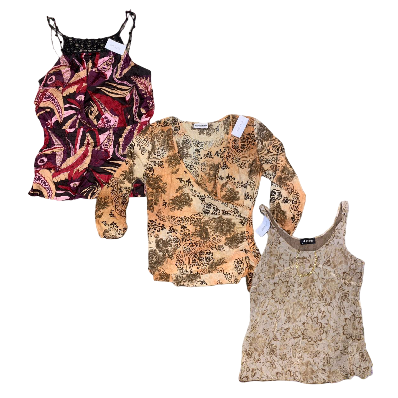 RX-B- 1112 - BOHO FLORAL TOPS Bundle - 10 Pieces
