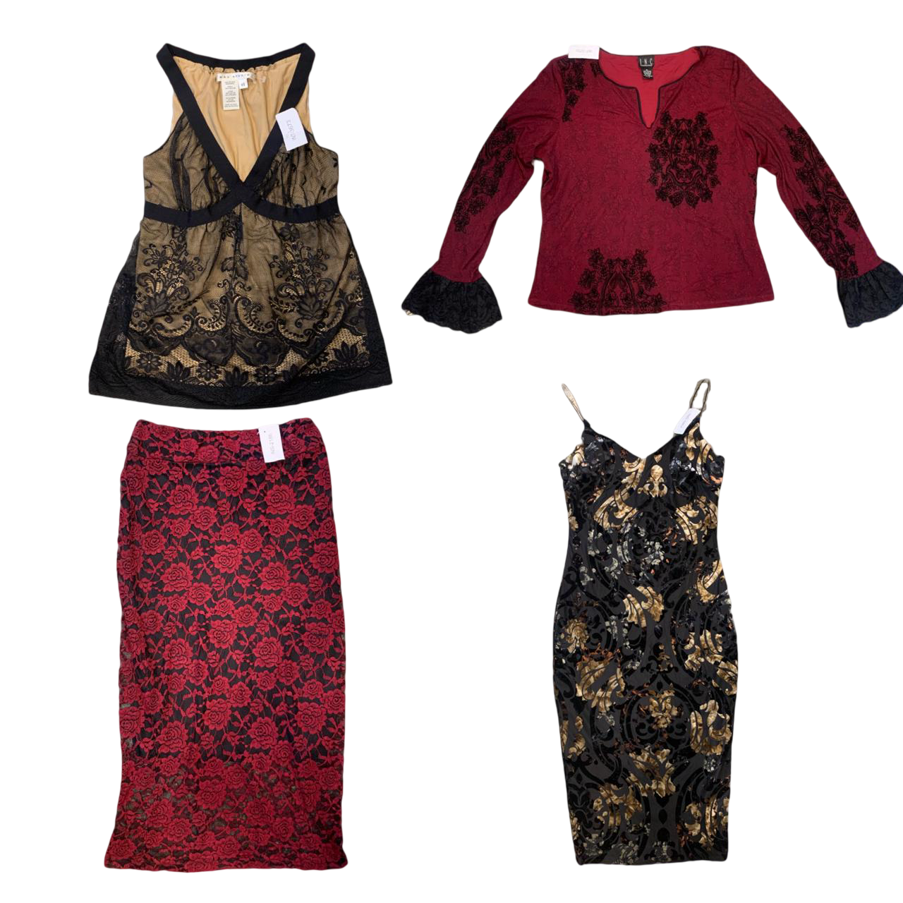 RX-B- 1097 - DARK FLORAL GRUNGE Bundle - 10 Pieces