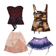 RX-B- 1134 ROSE & RIBBONS TOPS Bundle - 10 Pieces