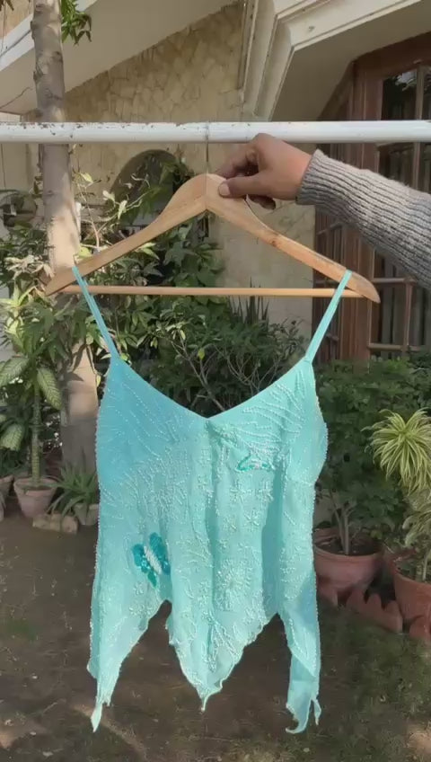 Load video: RWCD- Heavy Beaded Pointed Cami