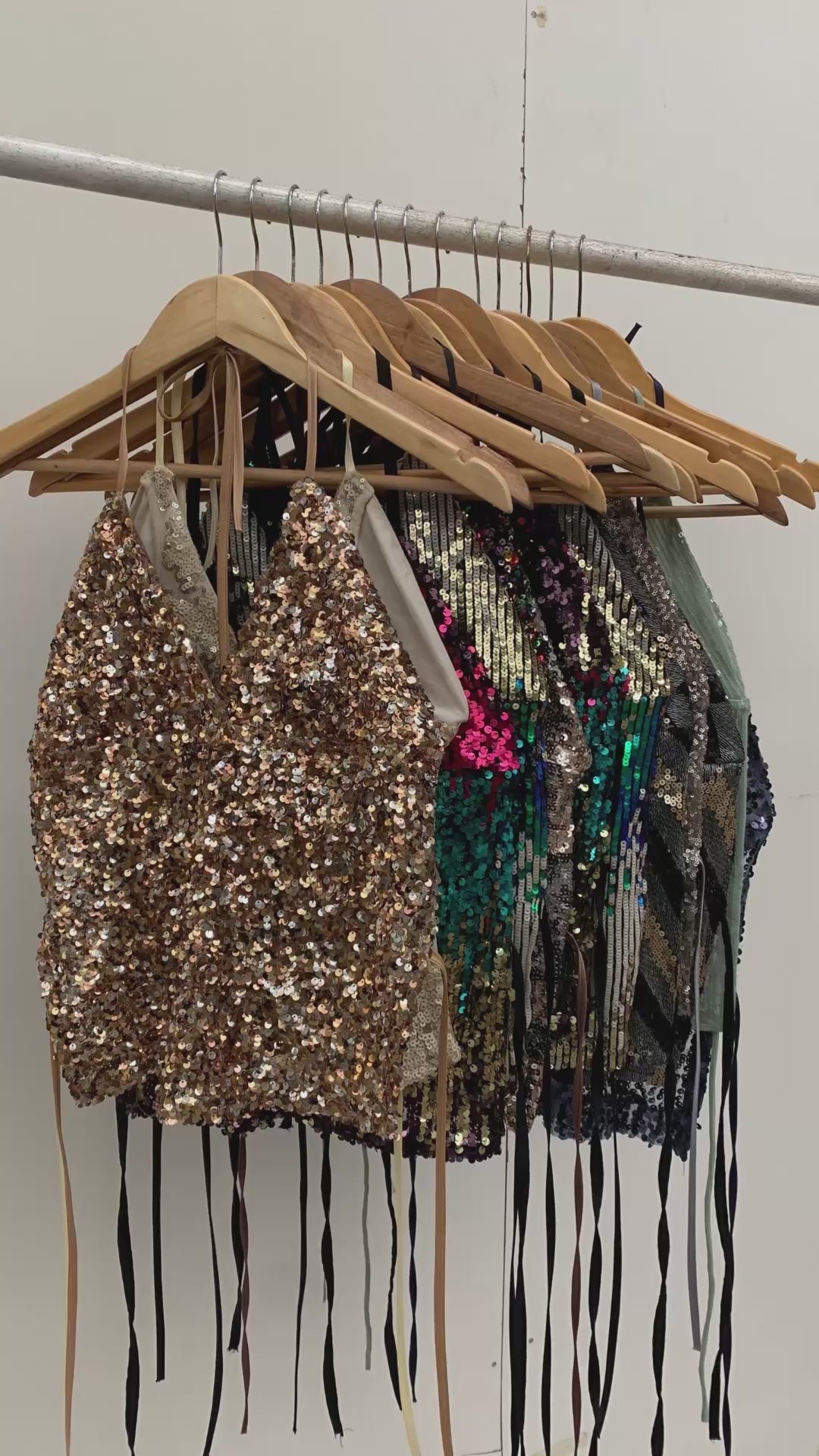 Load video: RWCD- Sequined Backless Halter