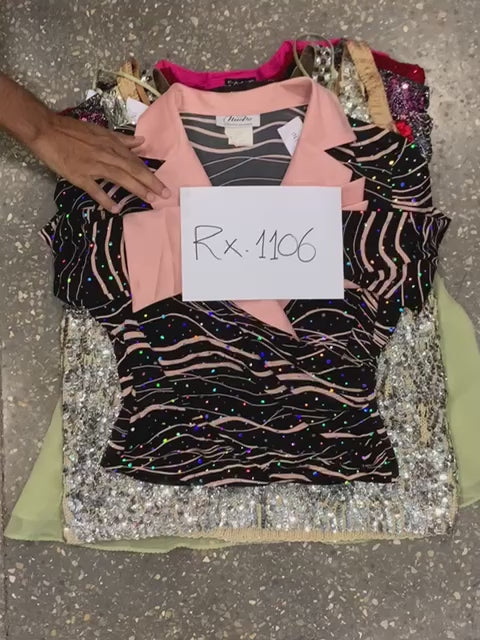 Load video: RX-B- 1106 - SHIMMER &amp; METALIC TOPS Bundle -  Pieces