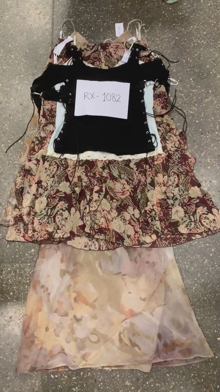 Load video: RX-B- 1082 - NEUTRAL EARTHY FLORALS Bundle - 10 Pieces
